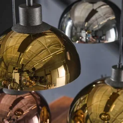 Wohnen 7-flammige Hängeleuchte mit Glasschirmen - Liselo