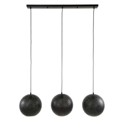 Wohnen 3-flammige Kugel-Hängelampe in Schwarz - Feixon