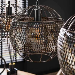 Wohnen 3-flammige Metall Hängeleuchte in Schwarzbraun - Casamarina