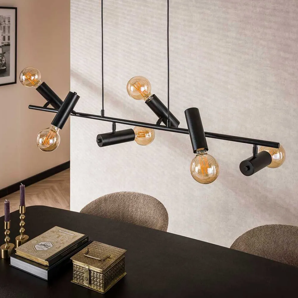 Wohnen 6-flammige Pendelleuchte in Anthrazit - Gozoa