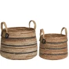 Wohnen Flechtkorb Set aus Bananenblatt - Avocado (zweiteilig)