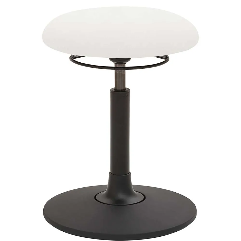 Wohnen Flexibler Bürohocker in Weiß Kunstleder - Puerto