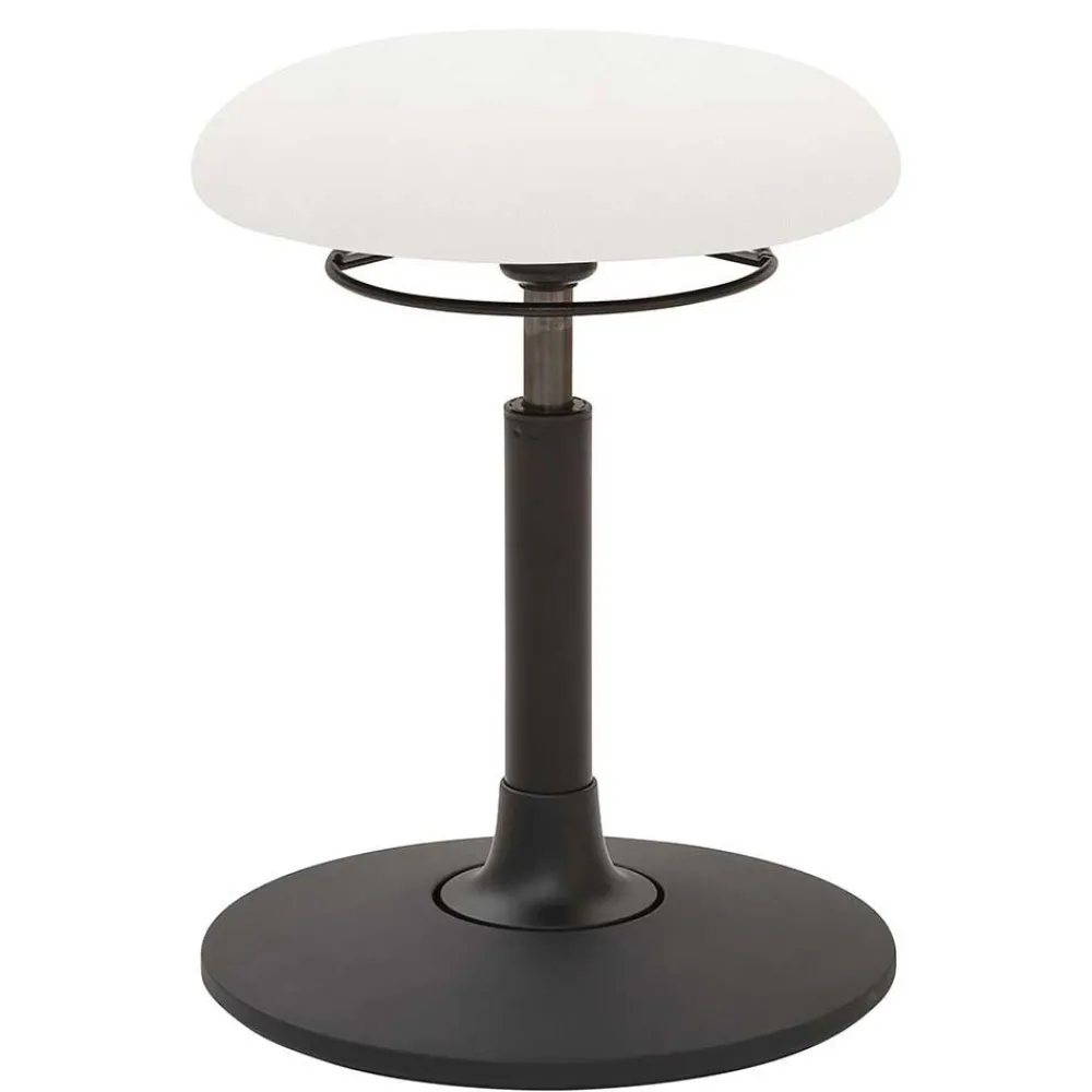 Wohnen Flexibler Bürohocker in Weiß Kunstleder - Puerto