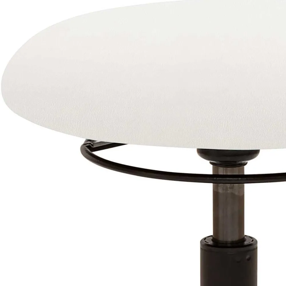 Wohnen Flexibler Bürohocker in Weiß Kunstleder - Puerto