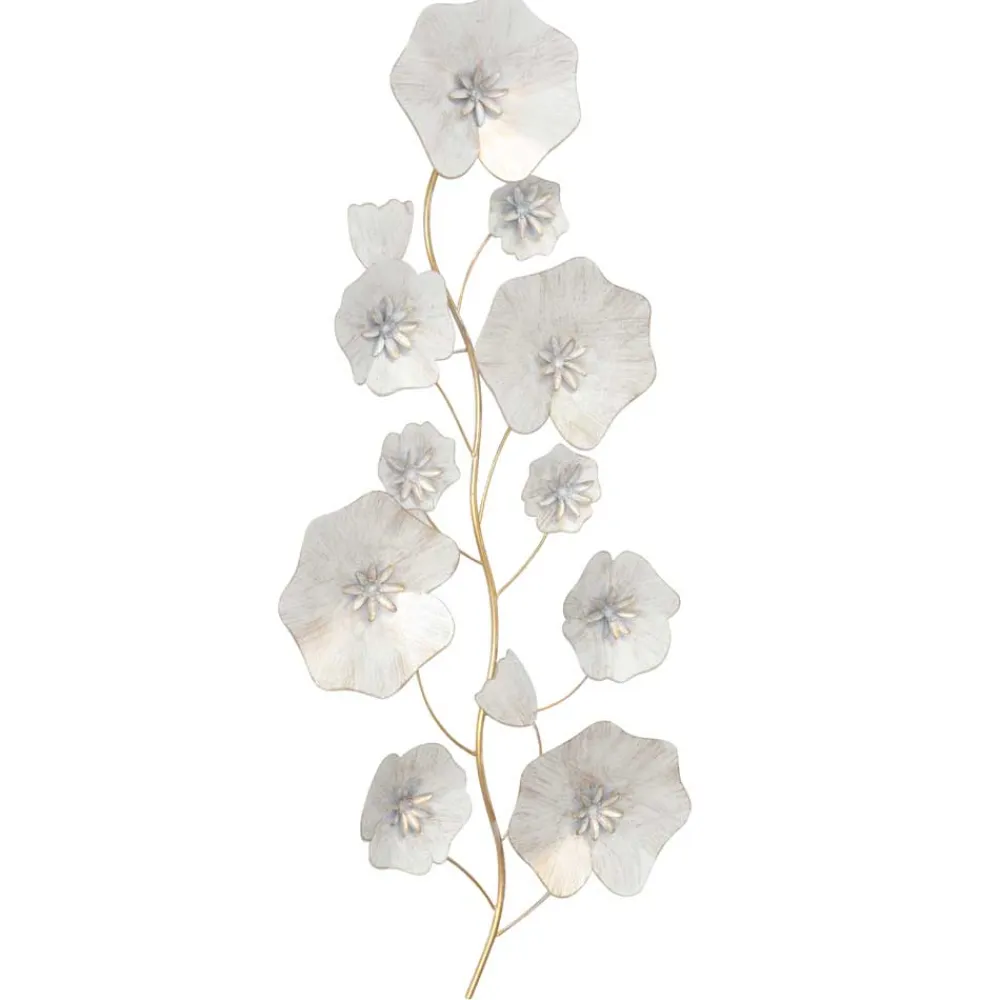 Wohnen Wandbilder*Florale Wanddekoration in Weiß und Gold - Skip