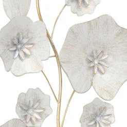 Wohnen Wandbilder*Florale Wanddekoration in Weiß und Gold - Skip