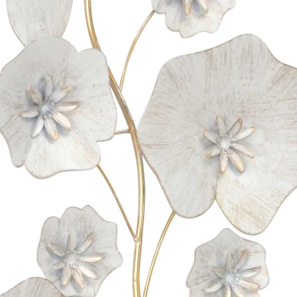 Wohnen Wandbilder*Florale Wanddekoration in Weiß und Gold - Skip