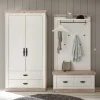 Wohnen Garderoben|Garderoben*Flur Garderobe & Bank & Schrank - Nedita (dreiteilig)
