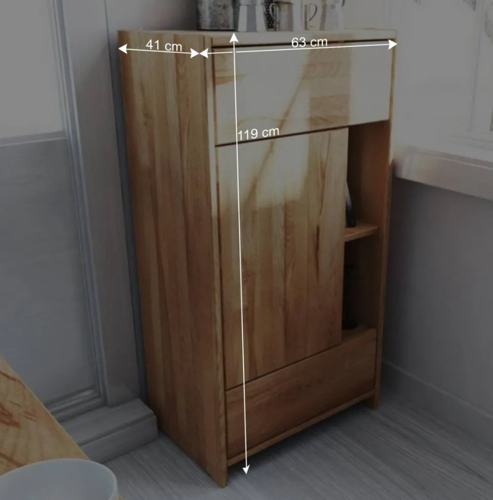 Wohnen Flurkommoden*Flur Kommode Salomonia aus Kernbuche massiv geölt