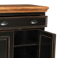 Wohnen Kommoden|Kolonialmöbel*Flur Kommode Sentiments in Schwarz