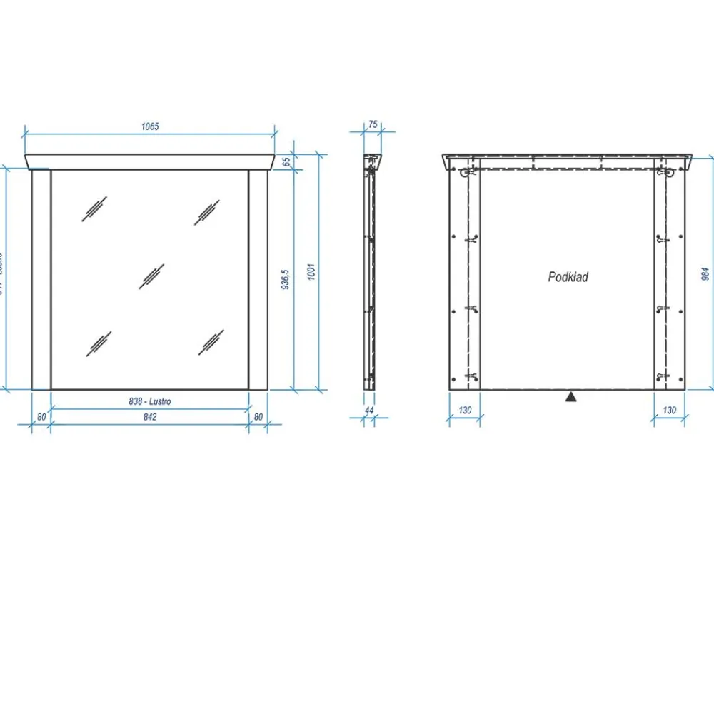 Wohnen Flur Landhaus Wandspiegel 107x110x8 cm - Nedita