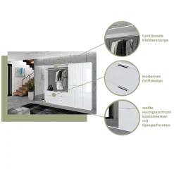 Wohnen Flur Möbelblock kompakt 152x193x34 cm - Ejulia (dreiteilig)