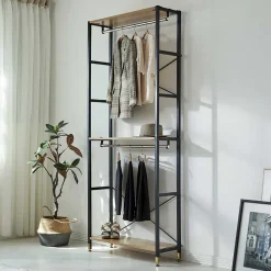 Wohnen Flur Regal Garderobe mit zwei Kleiderstangen - Vilettra