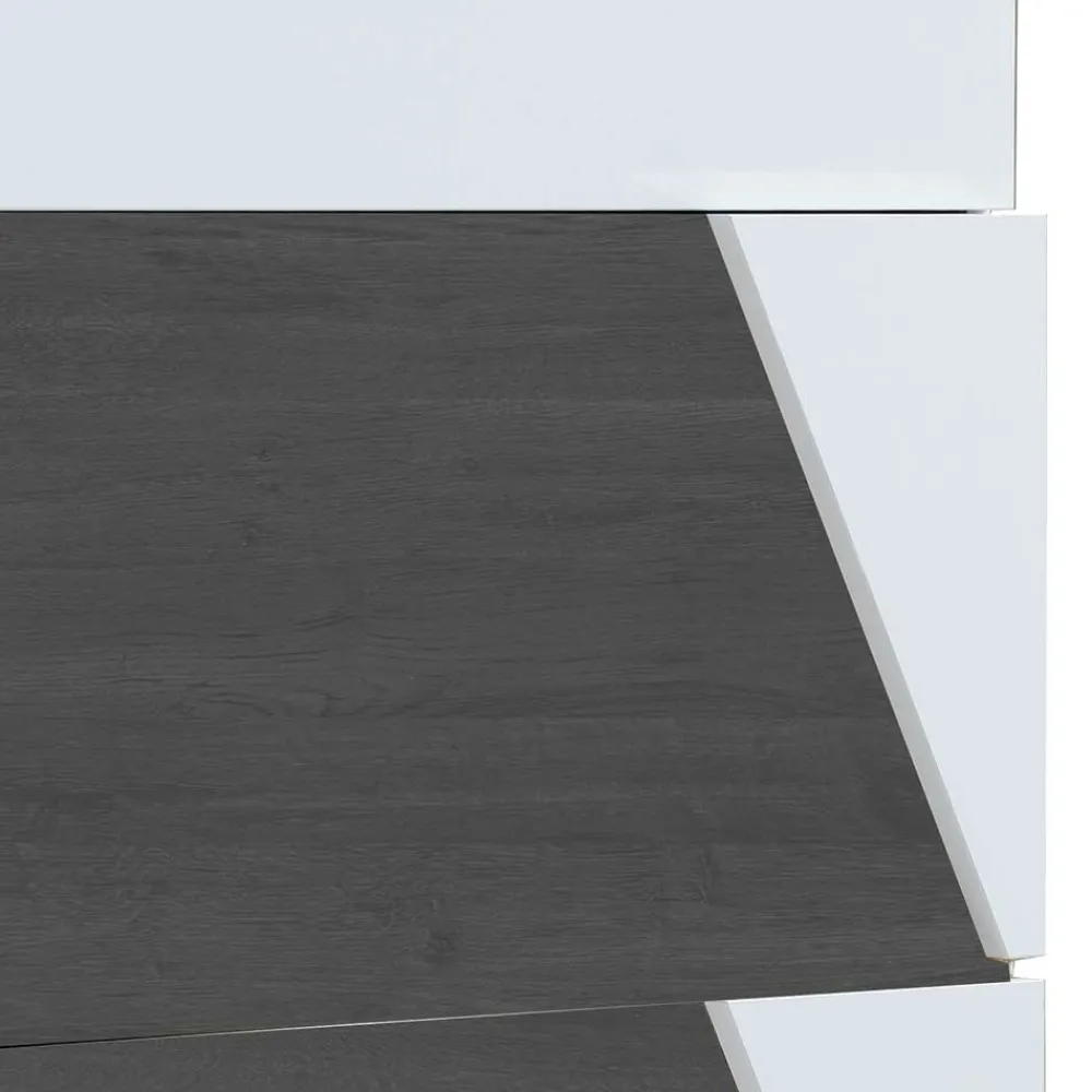 Wohnen Schuhschränke*Flur Schuhkipper in Weiß & Schwarzgrau - Vimal