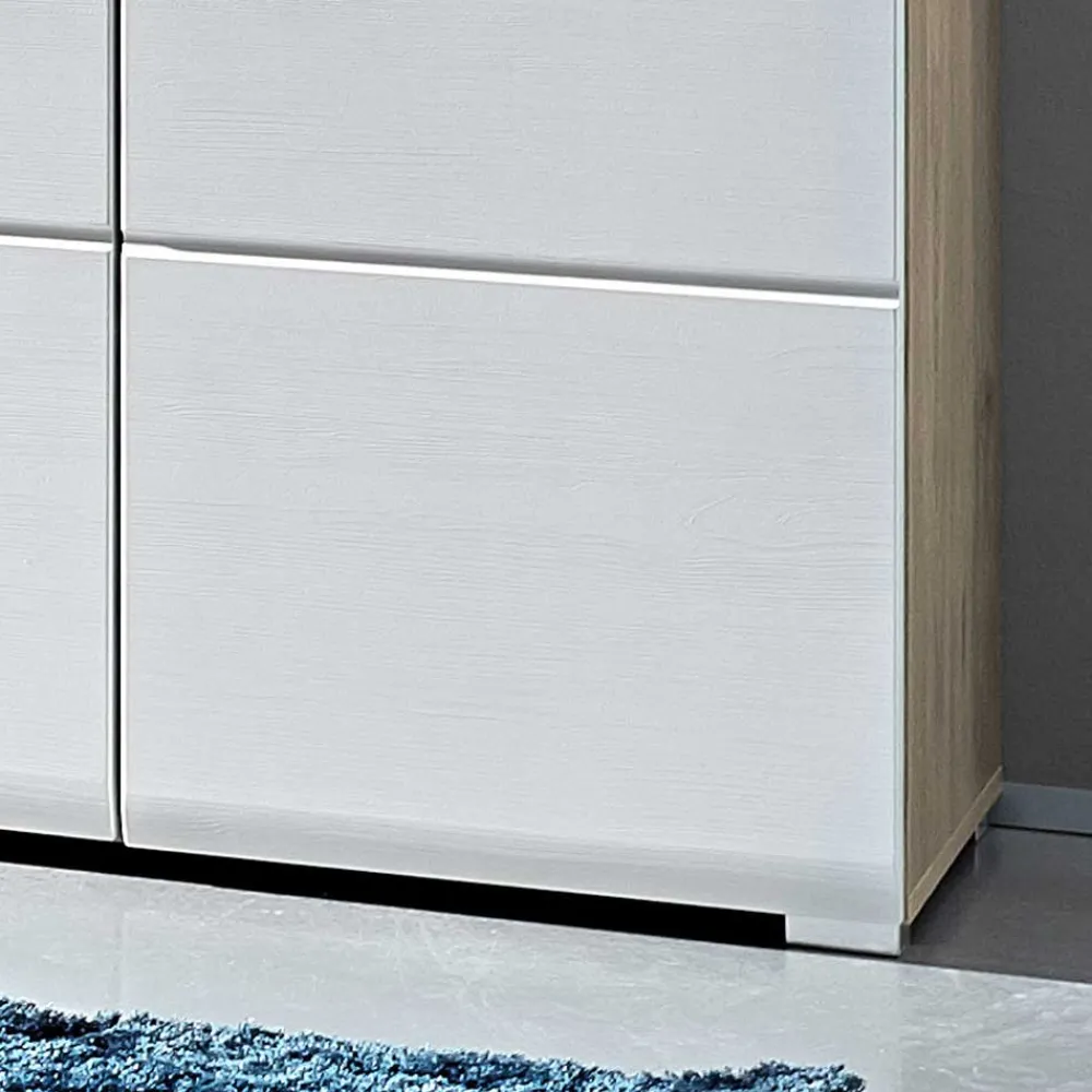 Wohnen Schuhschränke*Flur Schuhschrank Brosgo in Weiß Silbereiche