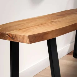 Wohnen Loft Möbel|Industrial Möbel*Flur Sitzbank mit Baumkante Akazie - Pamela