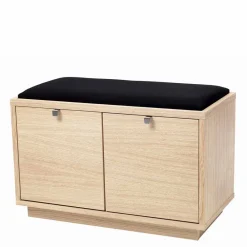 Wohnen Schuhschränke|Sitzbank*Flur Sitzbank Vaxos mit Eiche furniert und lackiert