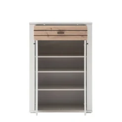 Wohnen Schuhschränke*Flur Vertiko in Lichtgrau mit Wildeiche - Ballina