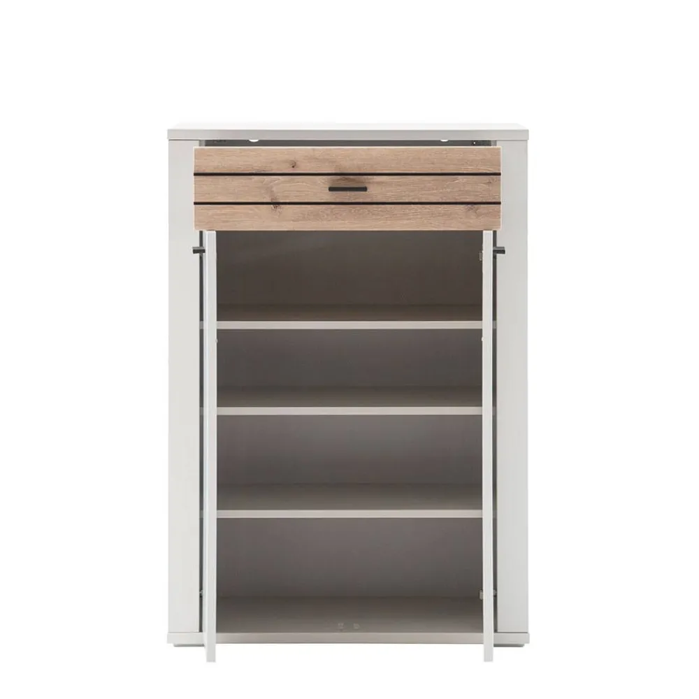 Wohnen Schuhschränke*Flur Vertiko in Lichtgrau mit Wildeiche - Ballina