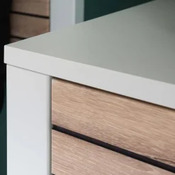 Wohnen Schuhschränke*Flur Vertiko in Lichtgrau mit Wildeiche - Ballina