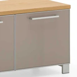 Wohnen Schuhschränke|Küchenbänke*Flurbank Diecca mit Taupe Glas