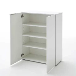 Wohnen Garderoben|Garderoben*Flurgarderobenset Grasido in Weiß Hochglanz Eiche (dreiteilig)