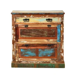 Wohnen Shabby Chic Möbel|Diele Komplett*Flurgarderobenset Jamaica in Bunt Shabby Chic (sechsteilig)