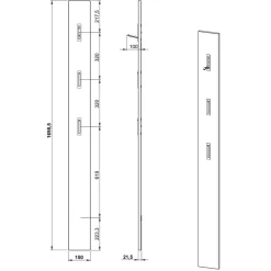 Wohnen Flurmöbel Set in modernem Design - Cuyano (dreiteilig)