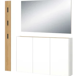 Wohnen Flurmöbel Set in Weiß - Cuyano (dreiteilig)