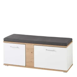 Wohnen Flurmöbel Set in Weiß & Wildeiche - Symbrosia (fünfteilig)