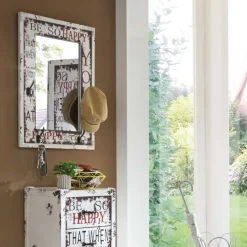 Wohnen Flurspiegel Bigova mit Haken