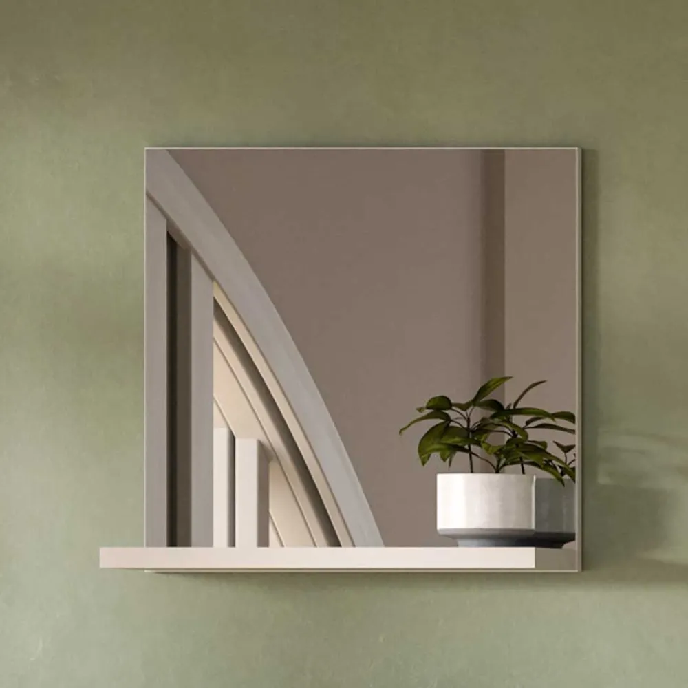 Wohnen Flurspiegel mit Ablage in Weiß - modernes Design - Dany