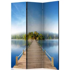 Wohnen Foto Motivparavent Steg Wasser und Insel - Carmido