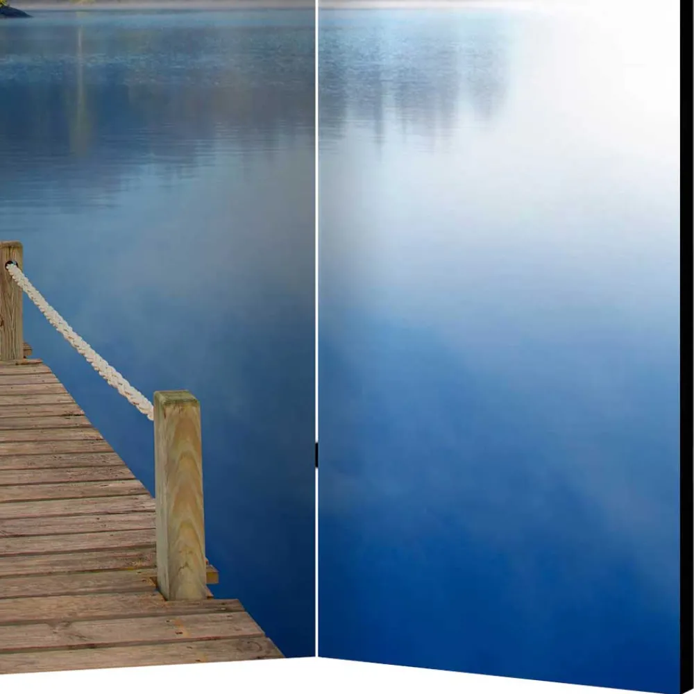 Wohnen Foto Motivparavent Steg Wasser und Insel - Carmido