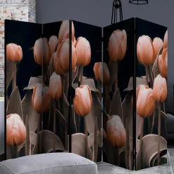 Wohnen Wohnzimmer-Regale|Paravents*Foto Paravent aus Leinwand mit Tulpen Motiv - Tofos