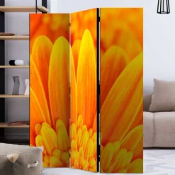 Wohnen Wohnzimmer-Regale|Paravents*Foto Paravent Gelbe Gerbera Close Up - Apulco