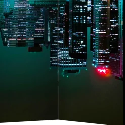 Wohnen Foto Paravent mit Skyline New York bei Nacht - Salutare