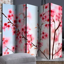 Wohnen Foto Trennwand Kirschblüte in Rosa & Blau - Filler