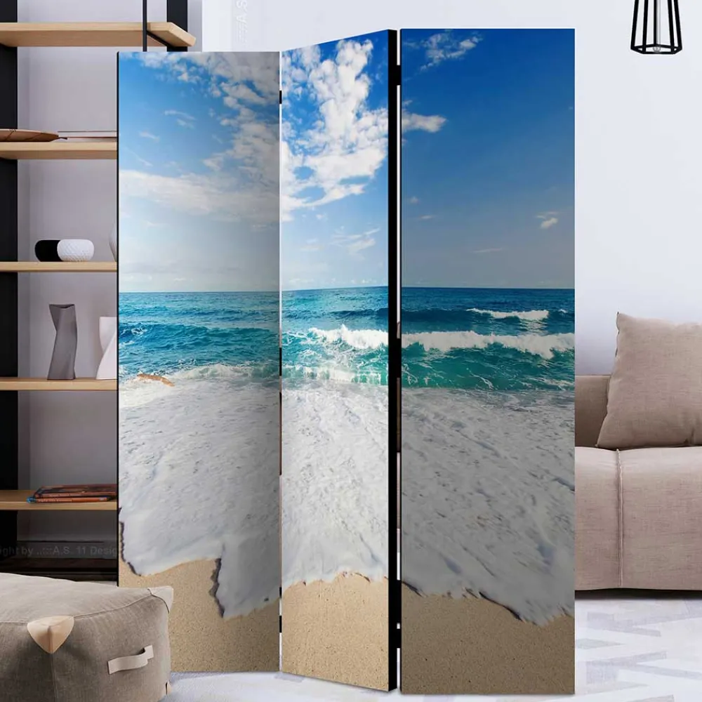Wohnen Fotodruck Paravent Strand & Meer & Wellen - Linstead