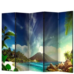 Wohnen Wohnzimmer-Regale|Paravents*Foto-Paravent Insel Paradies - Dinamaro