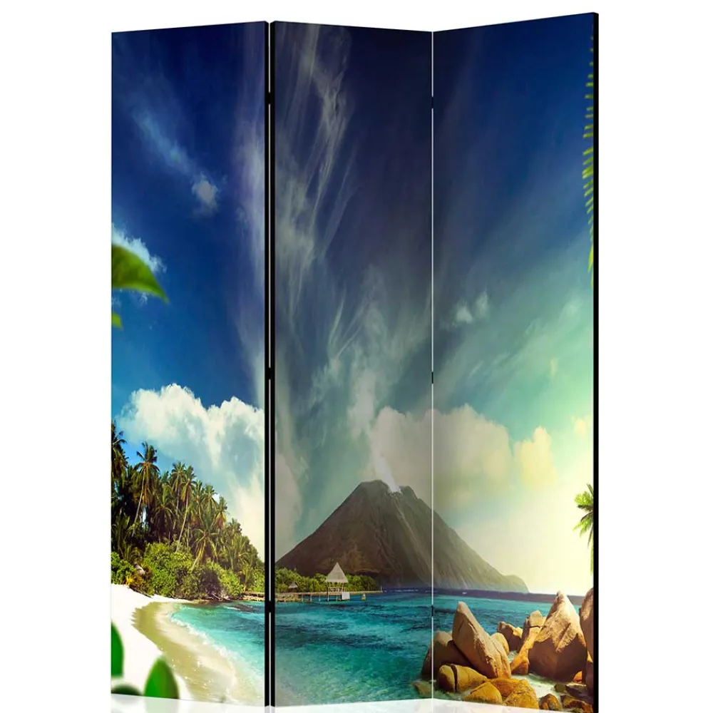 Wohnen Wohnzimmer-Regale|Paravents*Foto-Paravent Insel Paradies - Dinamaro