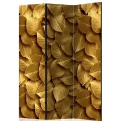 Wohnen Fotoprint Trennwand mit Blättern in Goldfarben - Jimm