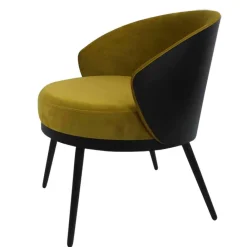 Wohnen Frei stellbarer Velours Sessel in Gold Gelb - Durense