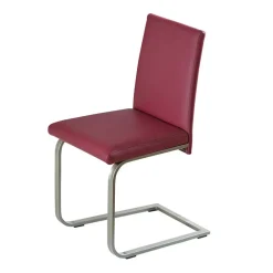 Wohnen Sessel|Wohnzimmerstühle*Freischwinger Clamina in Rot Kunstleder