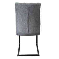 Wohnen Schwarze Möbel|Graue Möbel*Freischwinger Polsterstühle in Dunkelgrau - Zinova (2er Set)