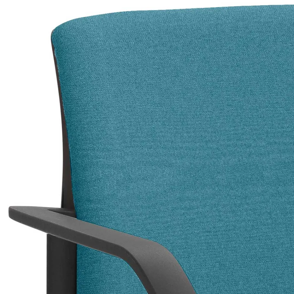 Wohnen Freischwinger Stapelstuhl in Türkis Stoff - Alino