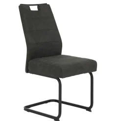 Wohnen Schwarze Möbel|Küchenstühle*Freischwinger Stuhl mit hoher Lehne - Ivros (Set)