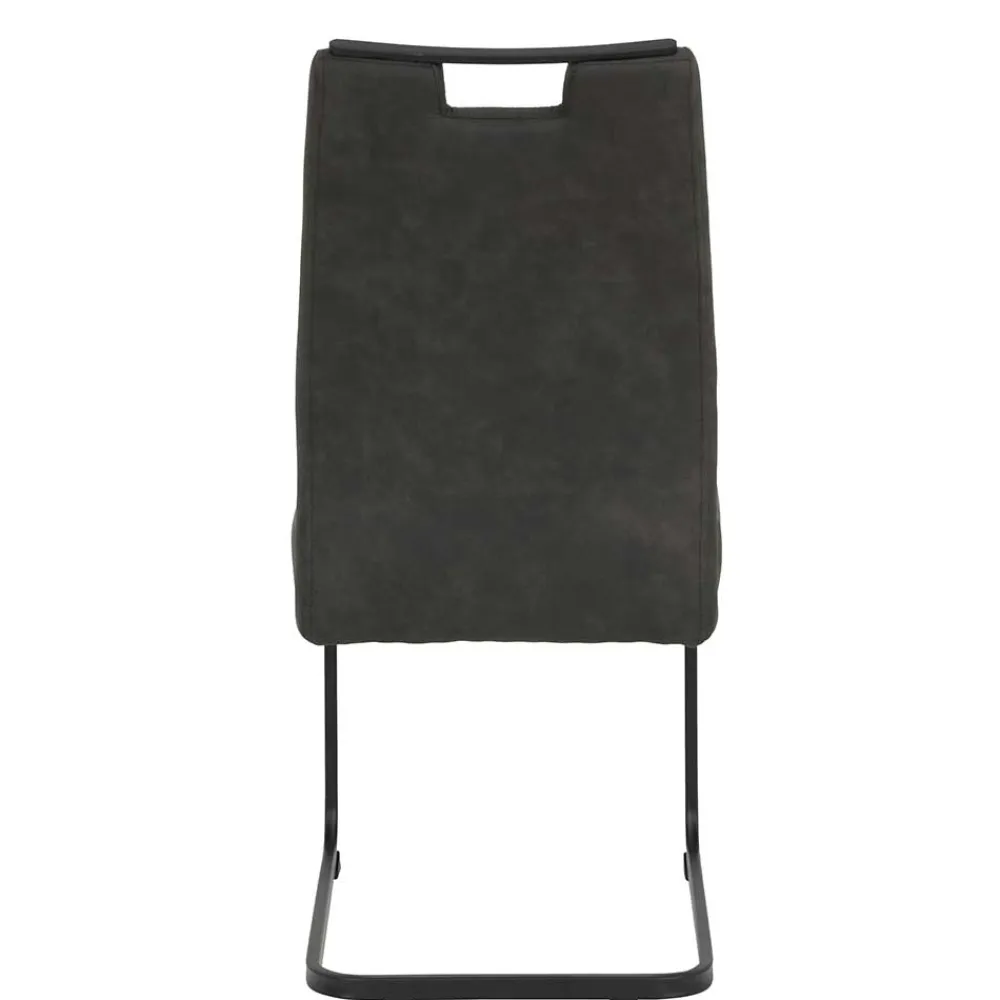 Wohnen Schwarze Möbel|Küchenstühle*Freischwinger Stuhl mit hoher Lehne - Ivros (Set)