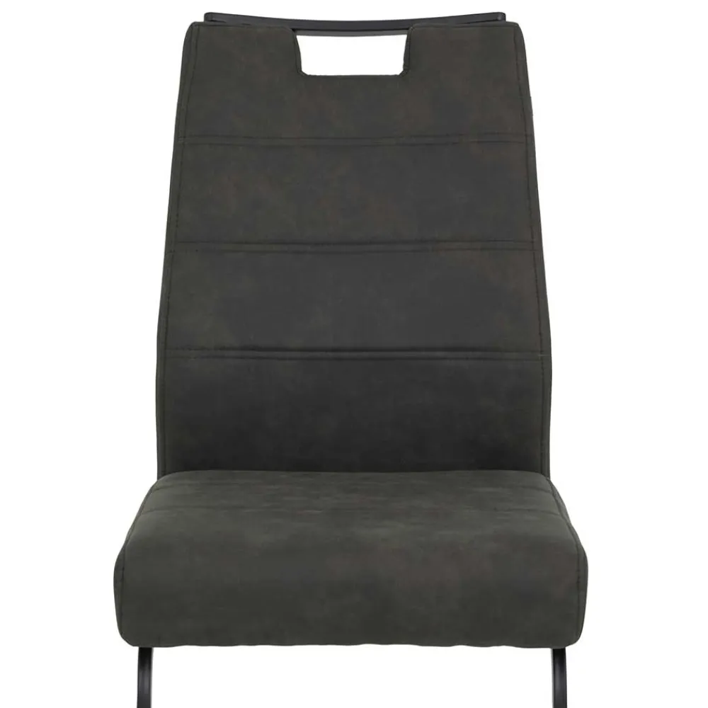 Wohnen Schwarze Möbel|Küchenstühle*Freischwinger Stuhl mit hoher Lehne - Ivros (Set)