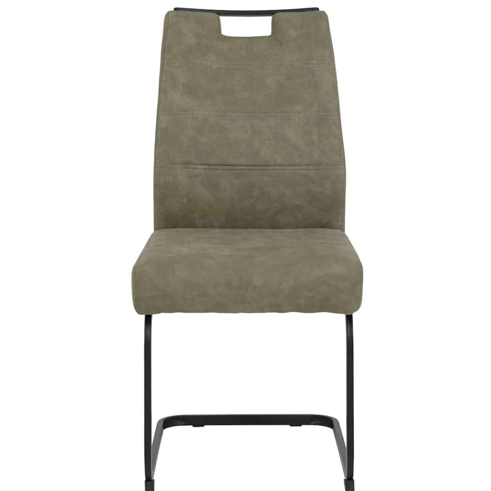 Wohnen Küchenstühle|Esszimmerstühle*Freischwinger Swingstuhl in Schlamm - Dastrata (Set)